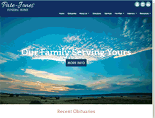 Tablet Screenshot of patejonesfuneralhome.com